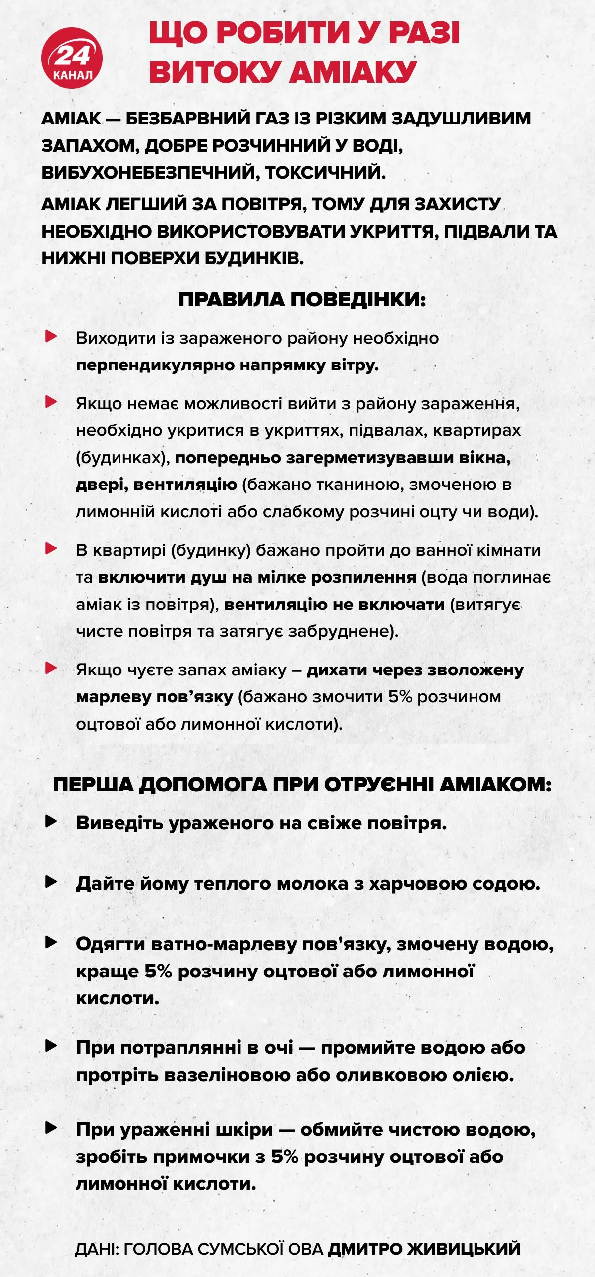 Что делать в случае утечки аммиака Что делать в случае утечки аммиака