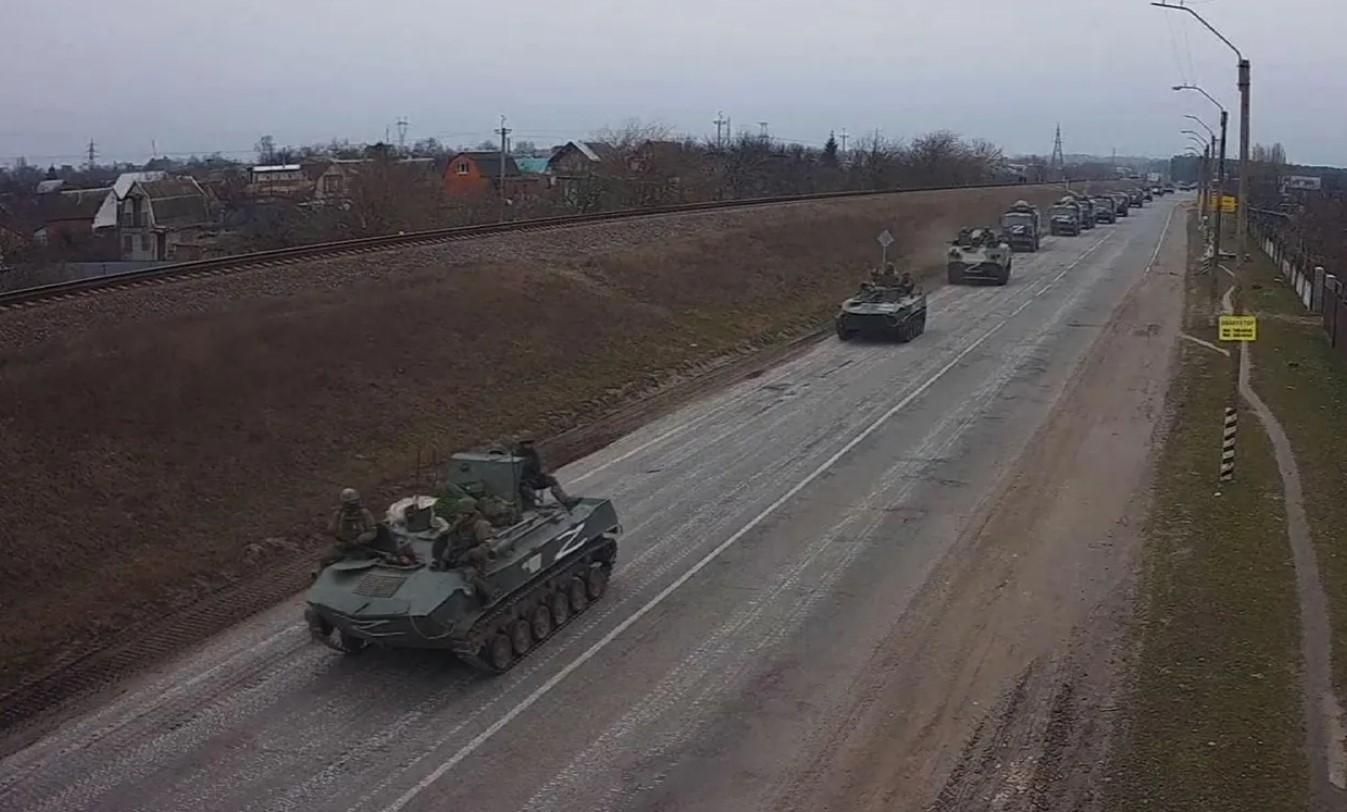 Огромная колонна российской техники двигалась из Чернобыля в Беларусь, – СМИ Огромная колонна российской техники двигалась из Чернобыля в Беларусь, – СМИ