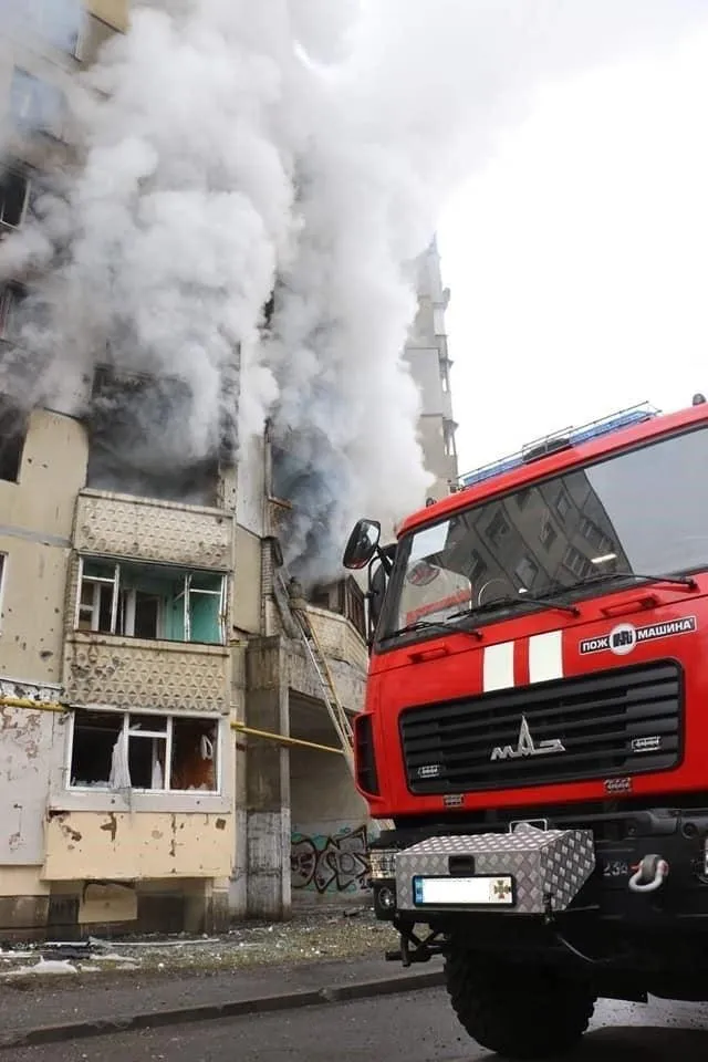 Пожар в Северной Салтовке Пожар в Северной Салтовке