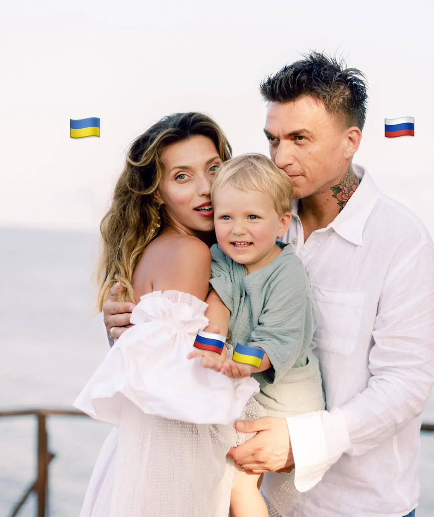 Регина Тодоренко с мужем и сыном