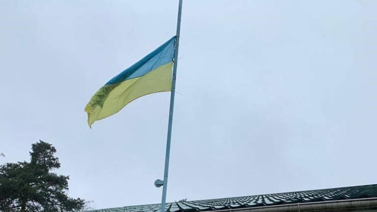 Украинский флаг взвился в освобожденном от оккупантов поселке Немешаево Киевской области Украинский флаг взвился в освобожденном от оккупантов поселке Немешаево Киевской области