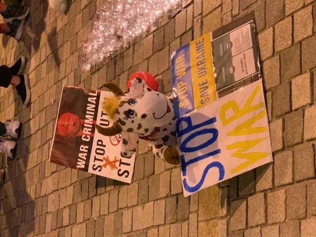 Люди вимагають припинити війну в Україні Люди вимагають припинити війну в Україні