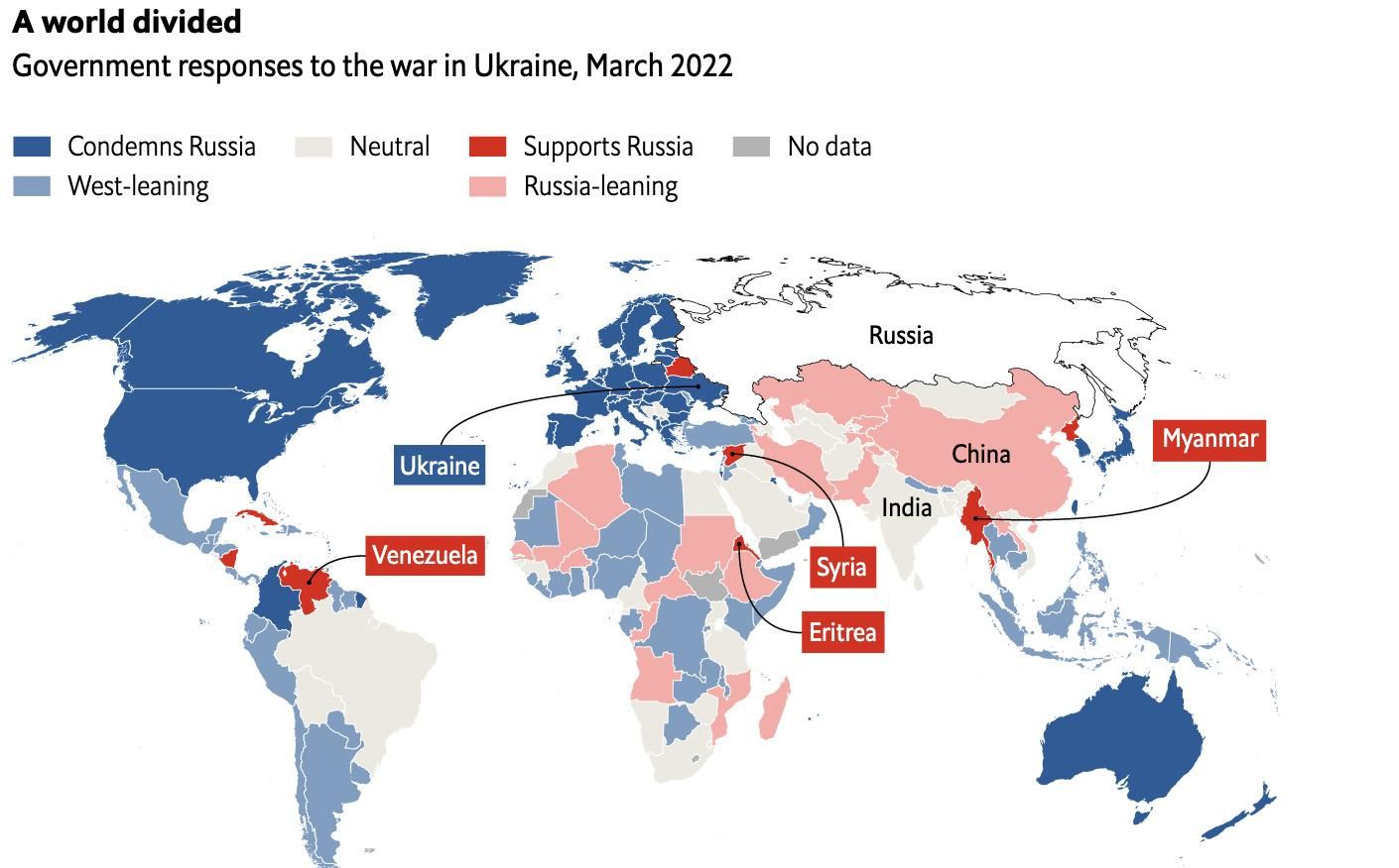 Весь цивілізований світ за нас: мапа підтримки України та Росії - 24 Канал