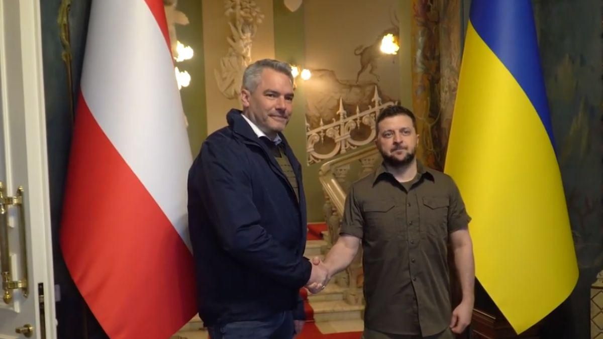 Зеленський розпочав зустріч з канцлером Австрії Карлом Негаммером - 24 Канал