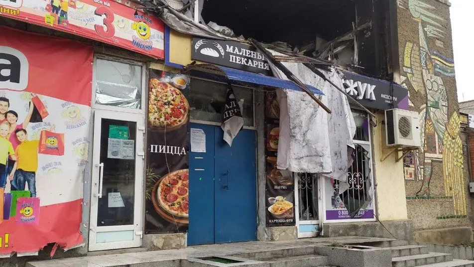 Пекарня после обстрела Пекарня после обстрела