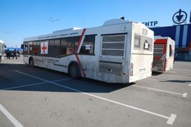 Досі невідомо, де водії гуманітарного конвою, який окупанти затримали у Токмаку