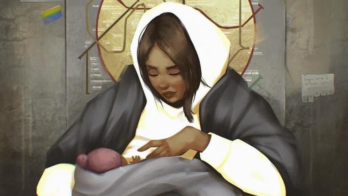 "Киевская мадонна" из метро стала иконой в католическом храме Неаполя