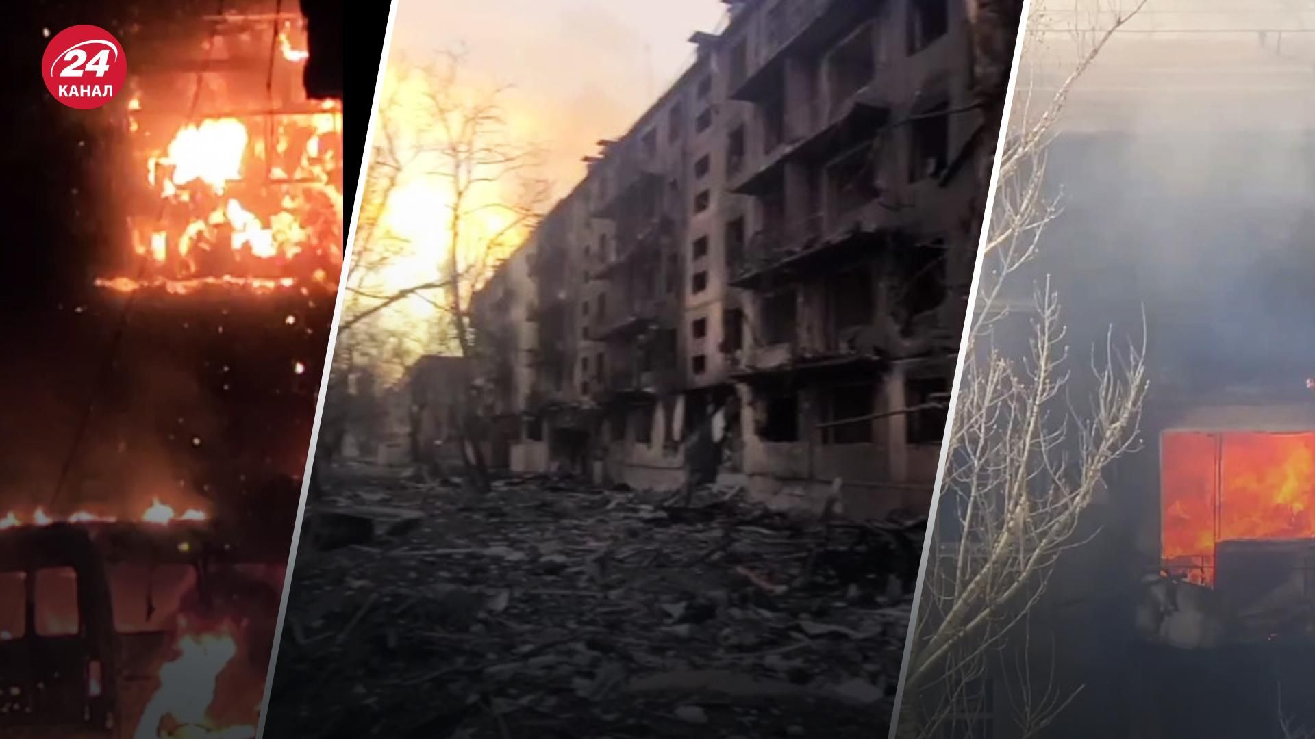 Полностью разрушен, разбомблен и сожжен: азовцы показали трагическое видео из Мариуполя Полностью разрушен, разбомблен и сожжен: азовцы показали трагическое видео из Мариуполя