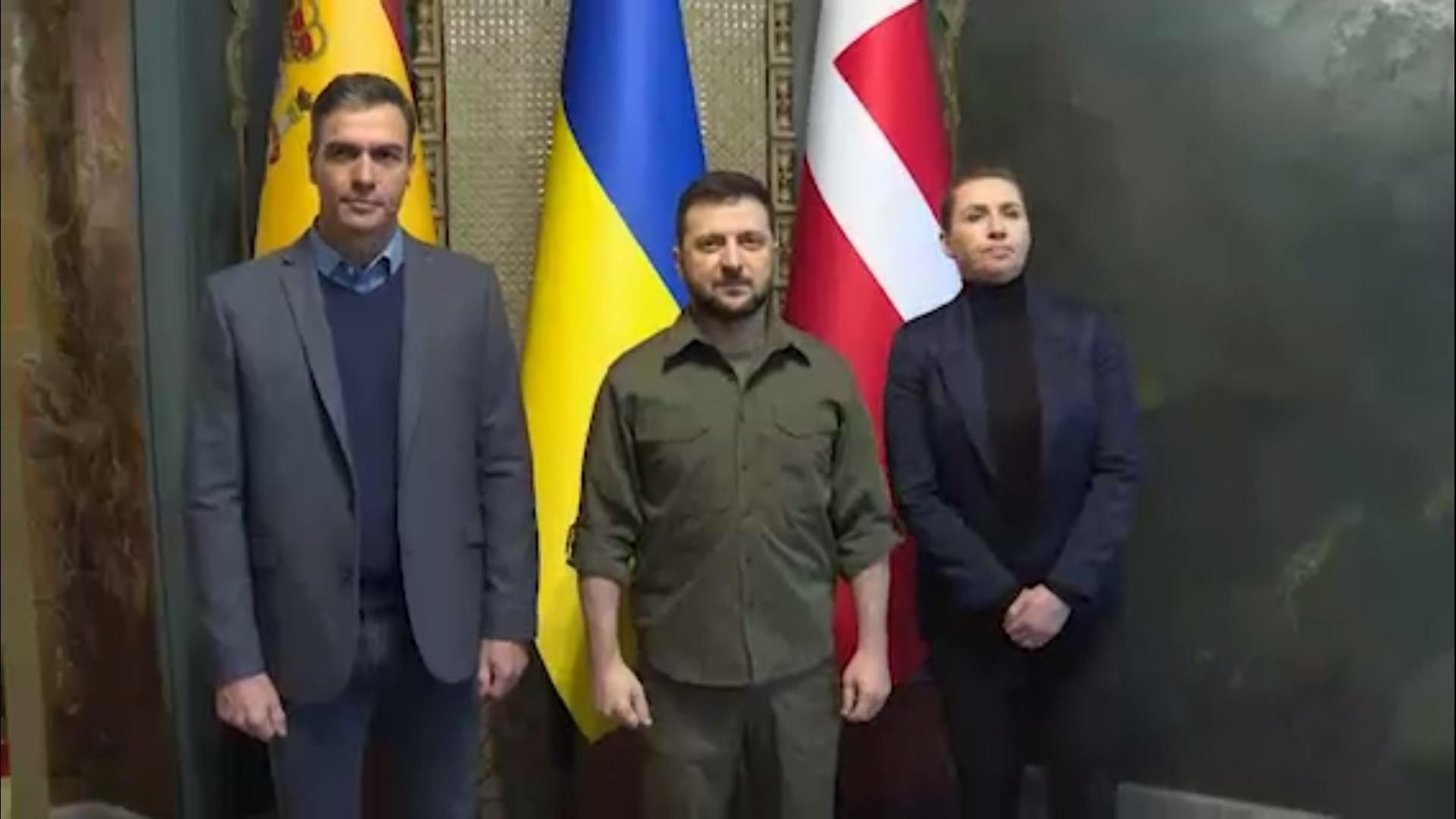Зеленський зустрівся з прем'єр-міністрами Іспанії та Данії й подякував їм за підтримку України Зеленський зустрівся з прем'єр-міністрами Іспанії та Данії й подякував їм за підтримку України