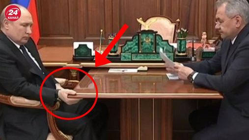 "Весь сжатый, а руки вцепились в стол": что происходило с Путиным во время встречи с Шойгу