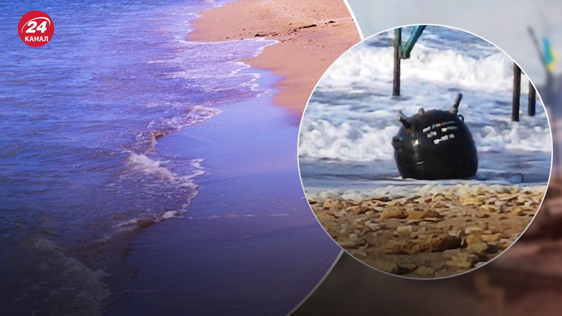 На узбережжі Южного виявили морську міну На узбережжі Южного виявили морську міну