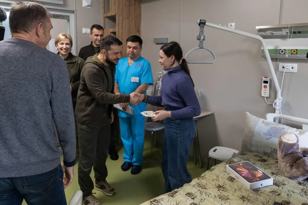 Зеленський в Охматдиті Зеленський в Охматдиті