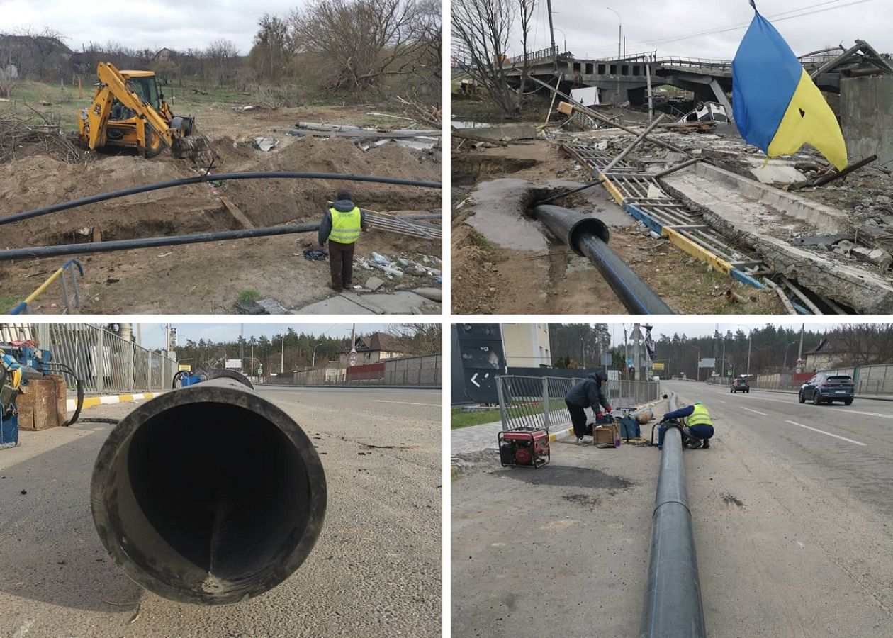 Коммунальщики завершили прокладку водопровода к многострадальному Ирпеню Коммунальщики завершили прокладку водопровода к многострадальному Ирпеню