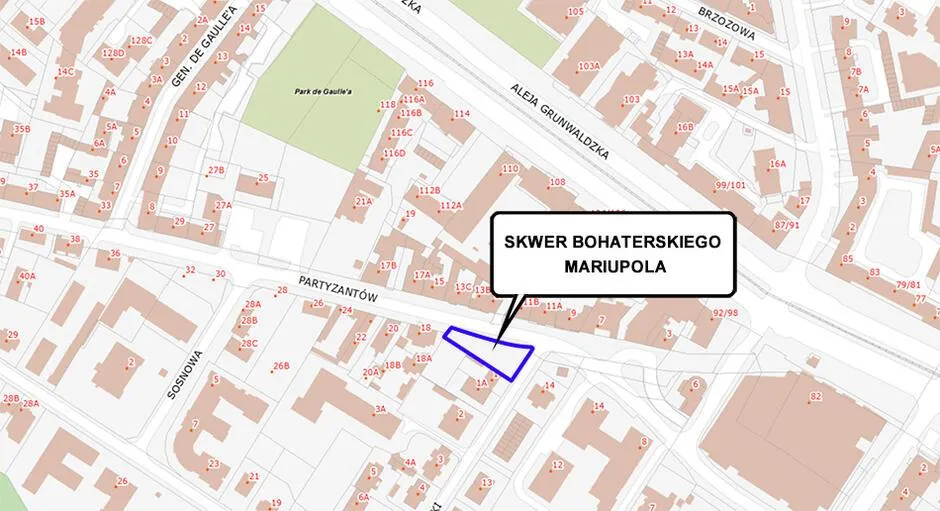 Расположение сквера Расположение сквера