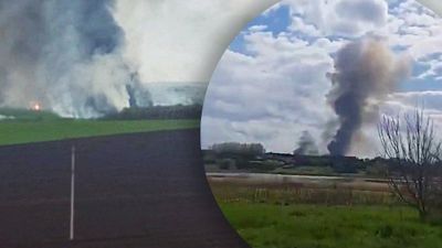 В Белгородской области вспыхнул объект минобороны России