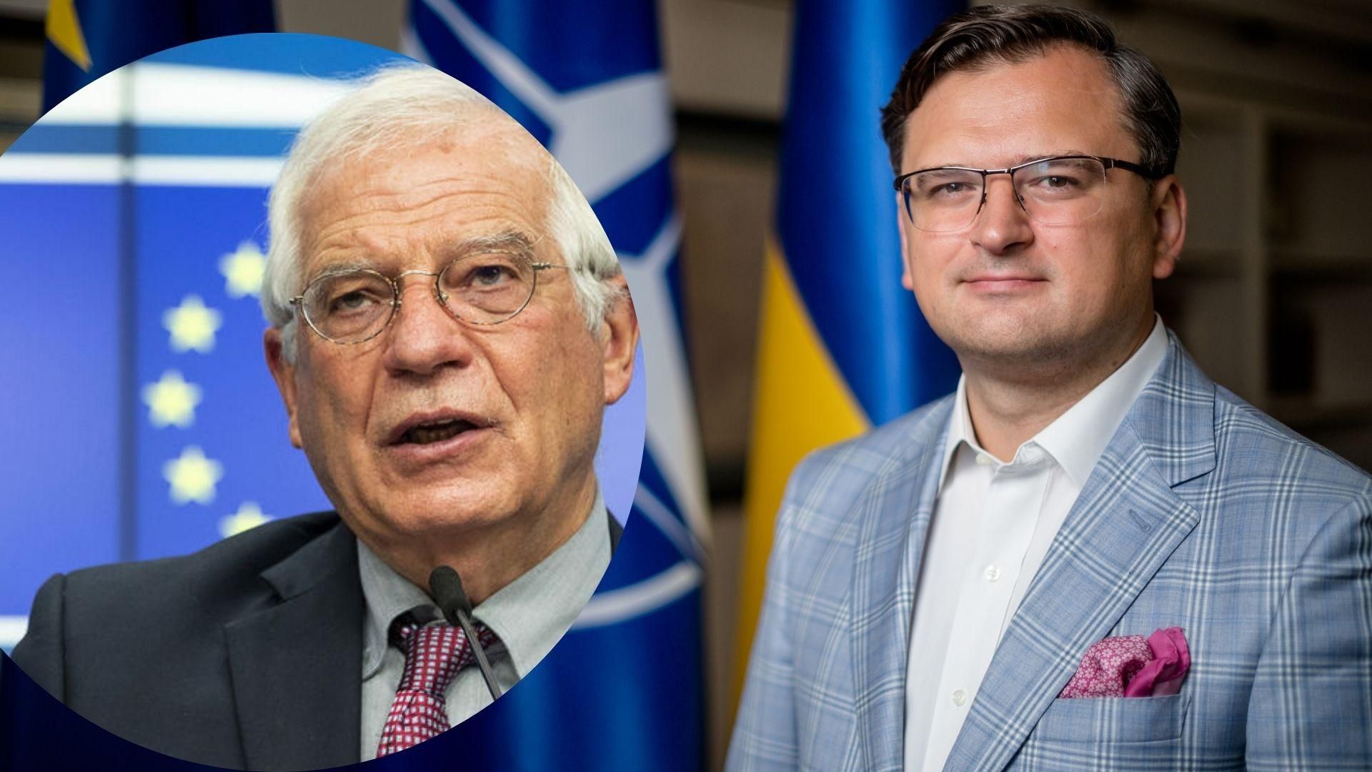 Кулеба обговорив з Боррелем ембарго, надання Україні кандидатства в ЄС і евакуацію з Маріуполя Кулеба обговорив з Боррелем ембарго, надання Україні кандидатства в ЄС і евакуацію з Маріуполя