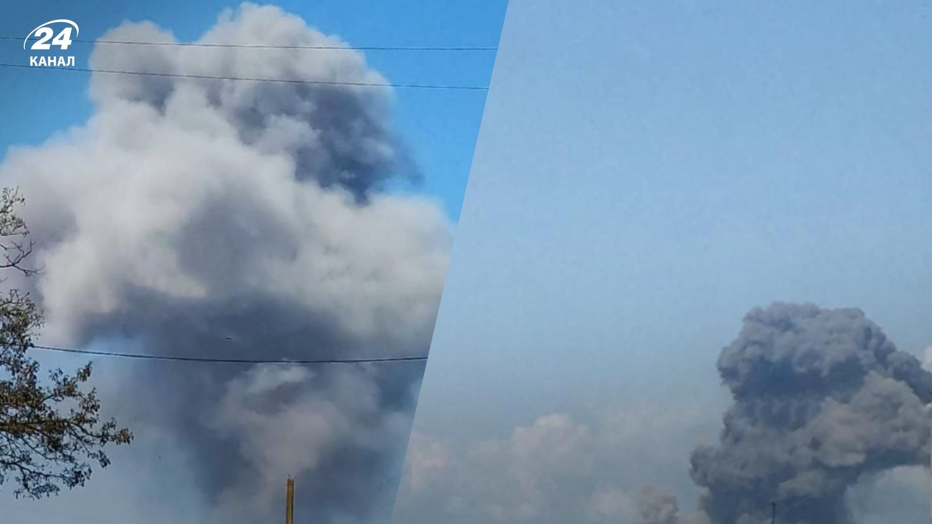Біля Херсона пролунав потужний вибух: над містом піднявся величезний стовп диму
