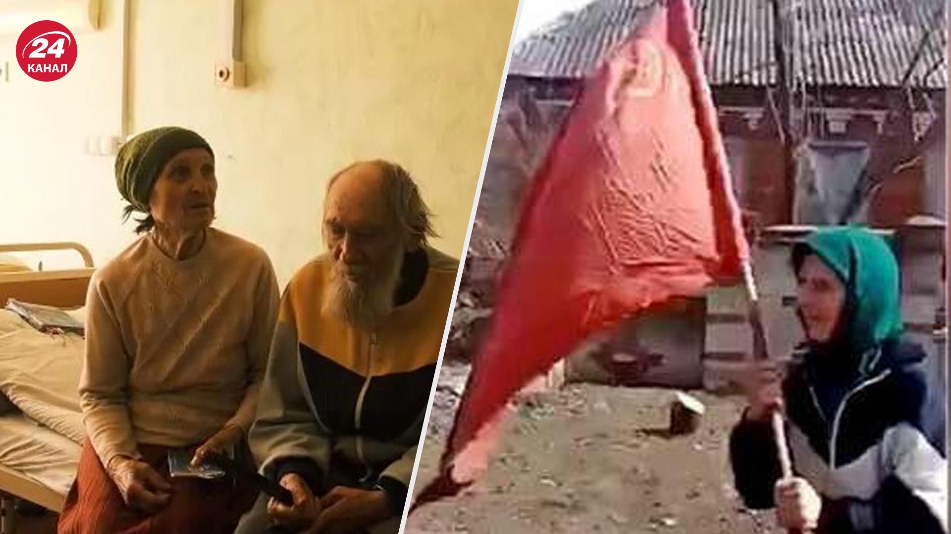 "Бабця з червоним прапором" тепер кляне окупантів: вони обстріляли її будинок