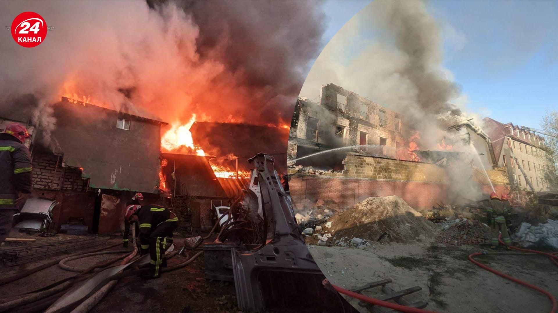 У Києві сталася масштабна пожежа у готелі "Влада": фото займання