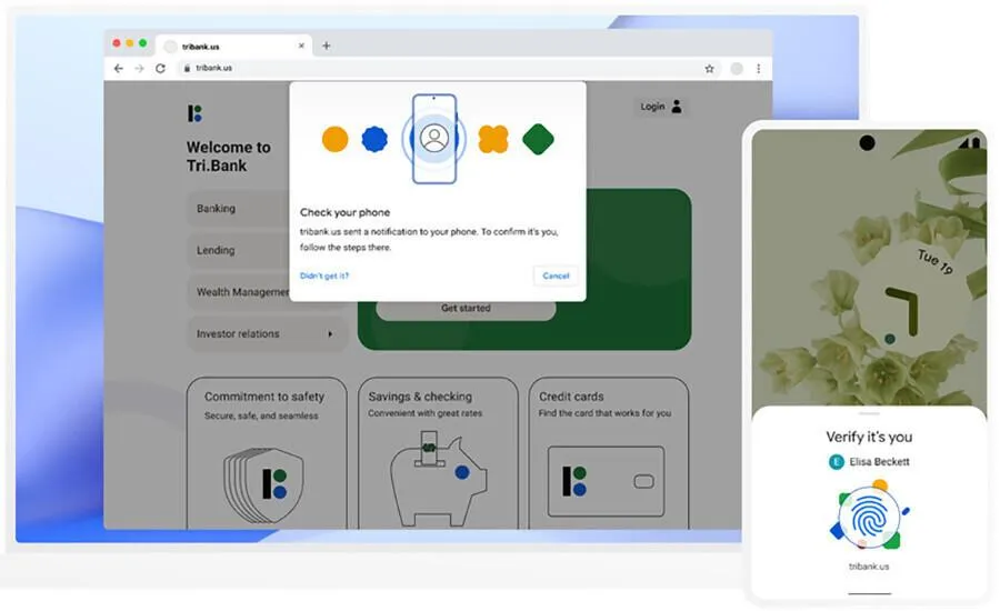 Интерфейс беспарольного входа Интерфейс беспарольного входа