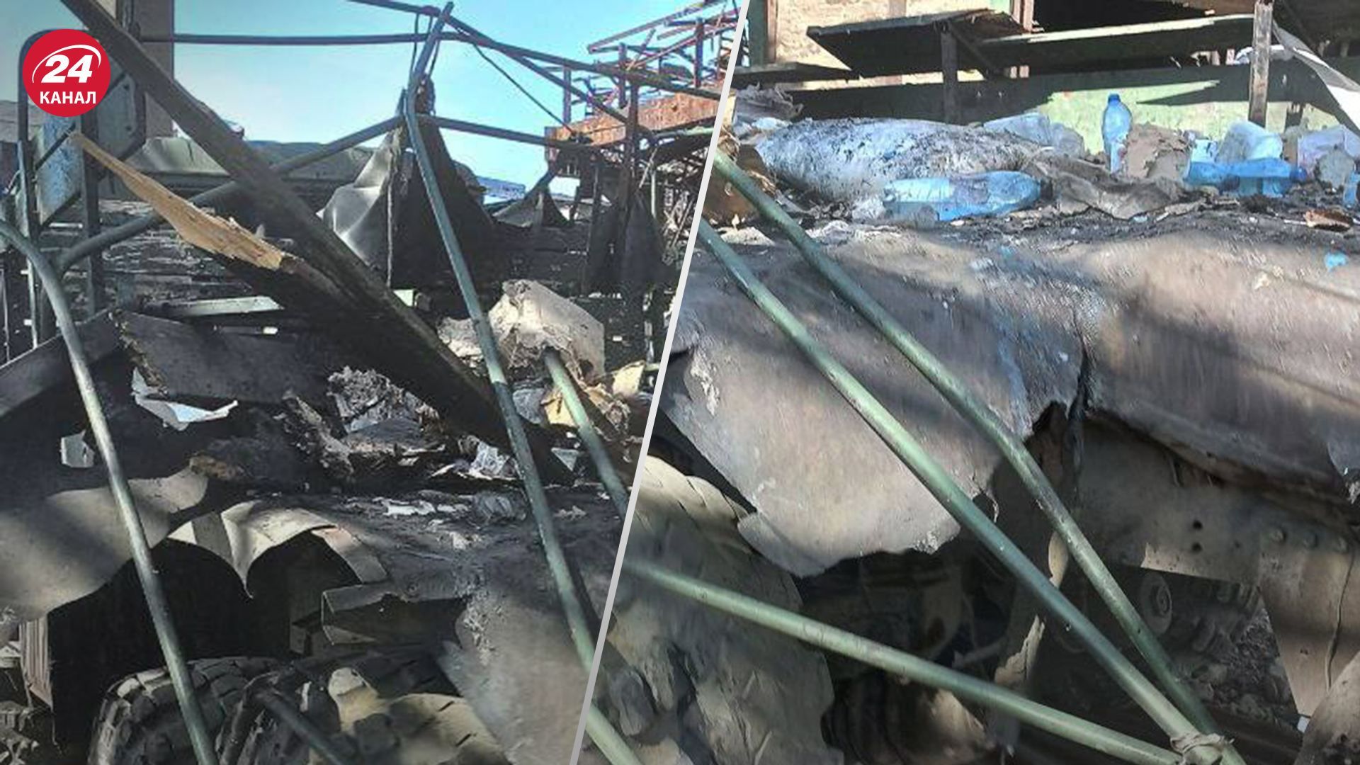 Защитники "Азовстали" показали последствия обстрела эвакуационного автомобиля