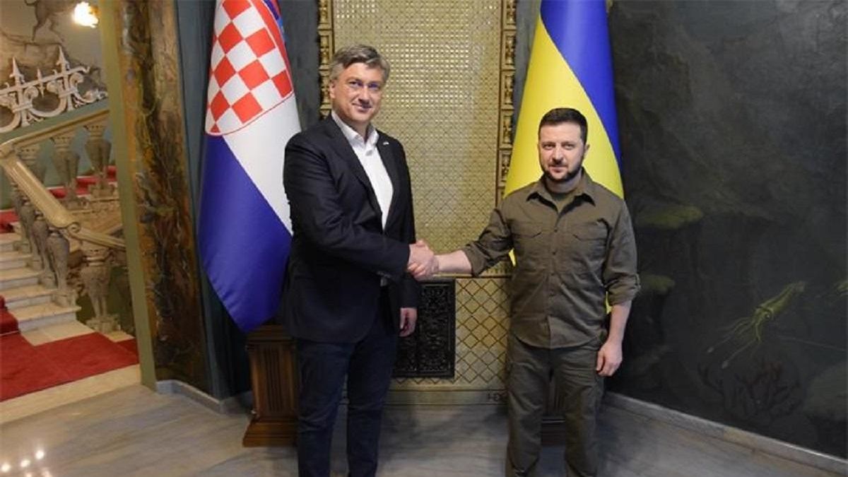 Украина говорит с Хорватией на одном языке: Зеленский встретился с премьером Андреем Пленковичем
