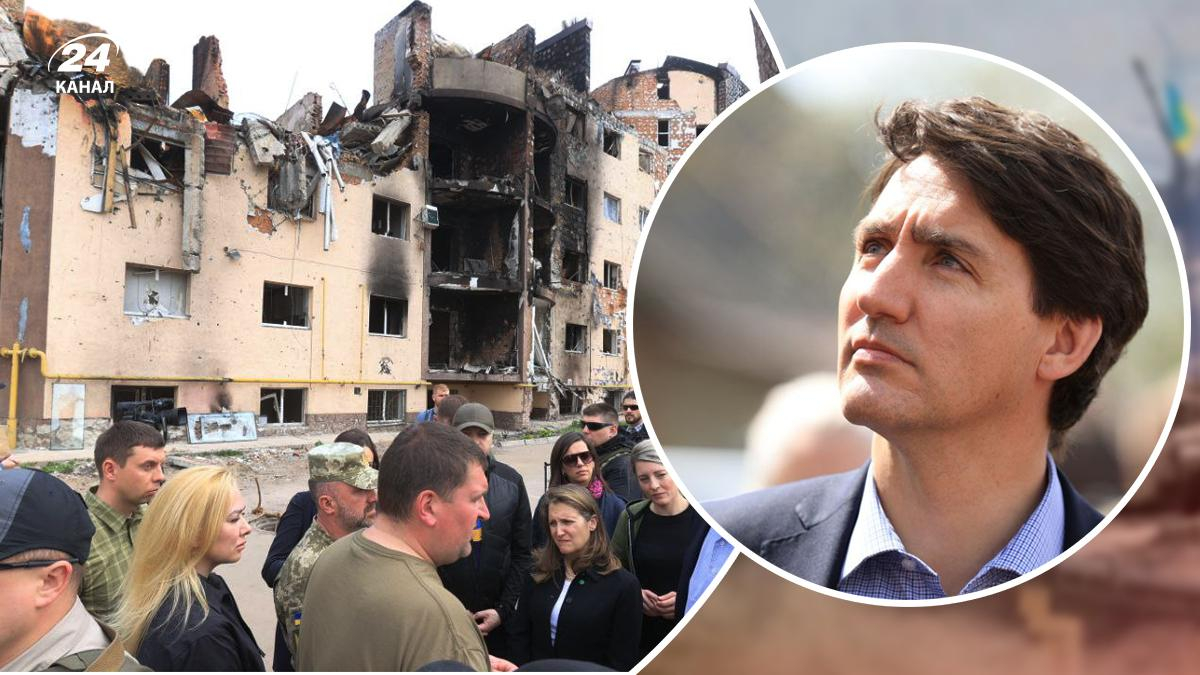 Джастин Трюдо приехал в Украину: уже посетил разрушенный Ирпень