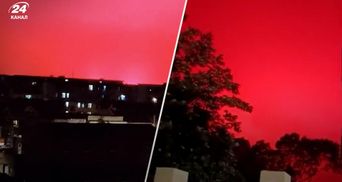 У китайському Чжоушані моторошно почервоніло небо: апокаліптичні фото та відео