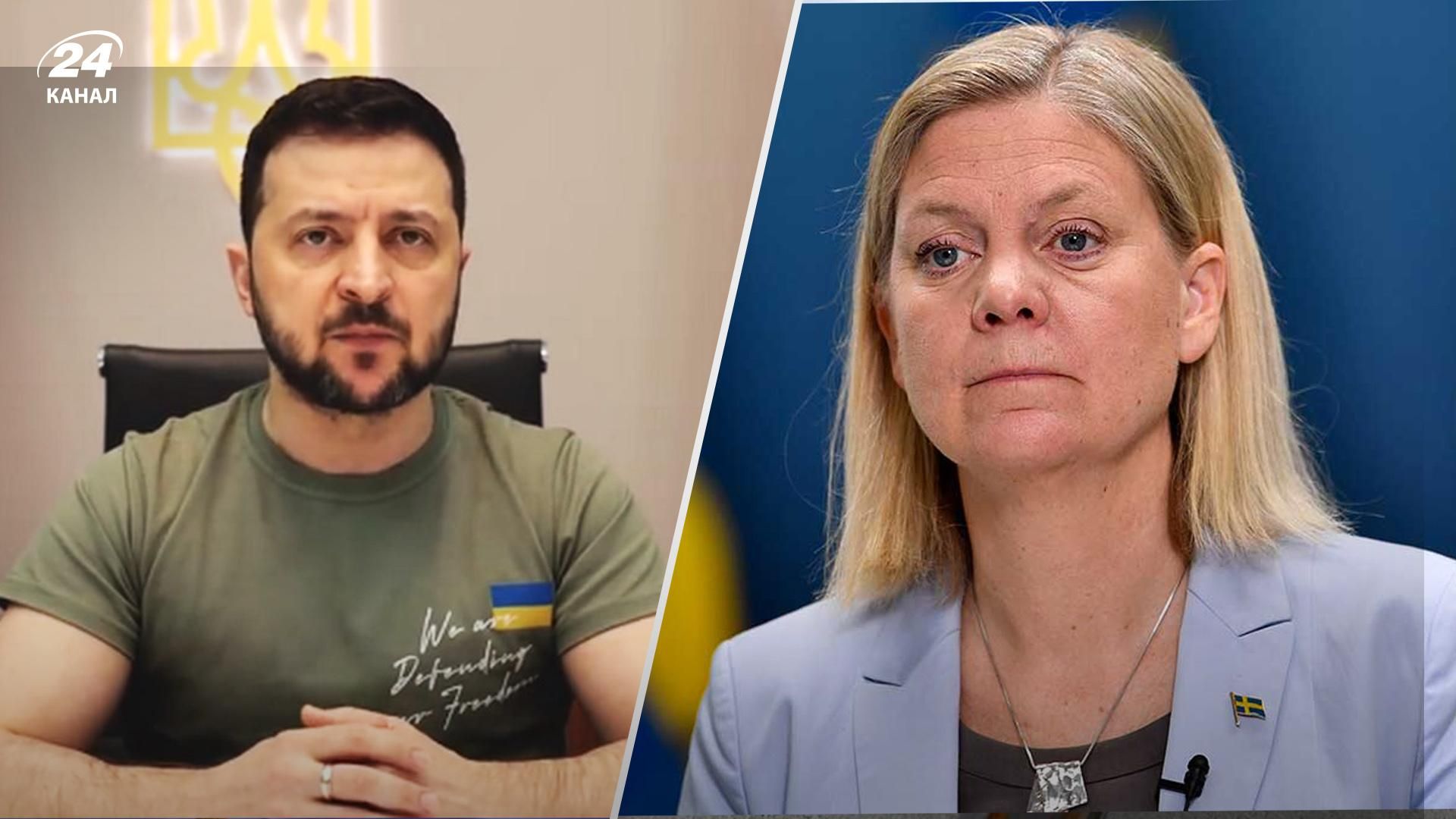 Зеленський обговорив з прем'єркою Швеції підтримку України