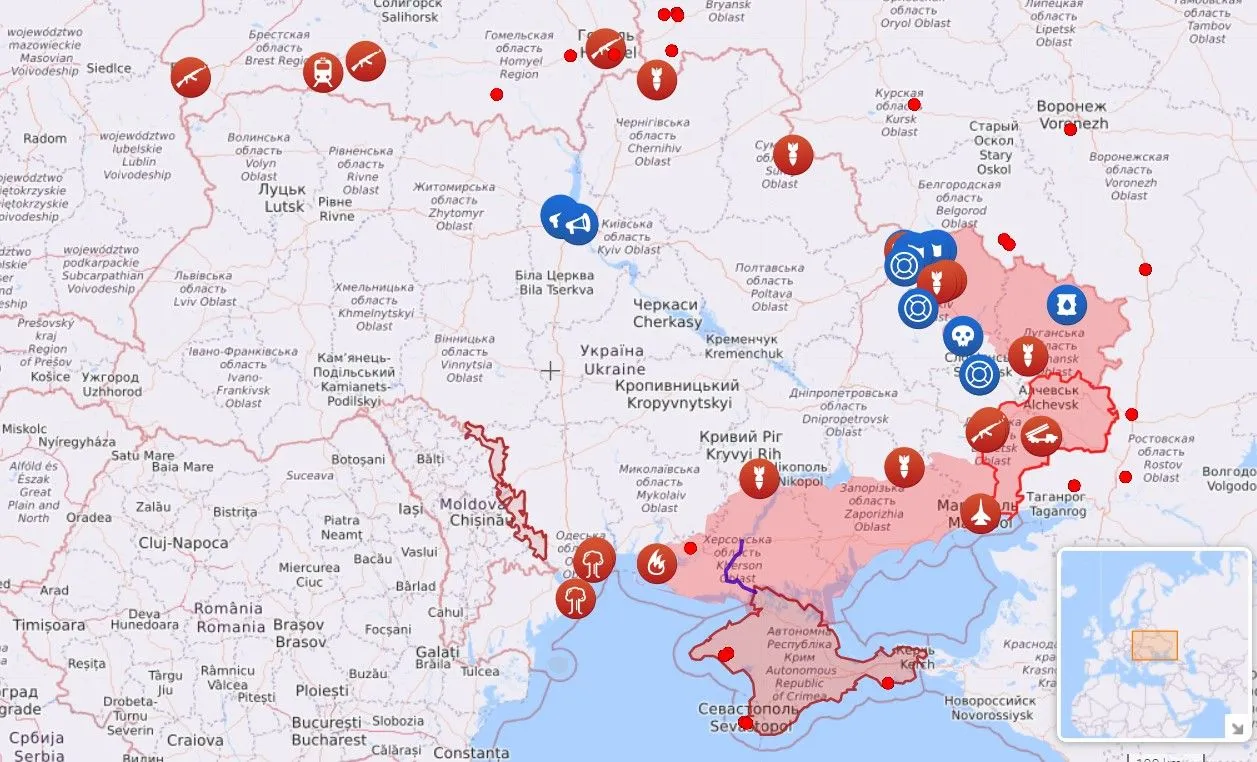 Карта бойових дій станом на 11 травня Карта бойових дій станом на 11 травня