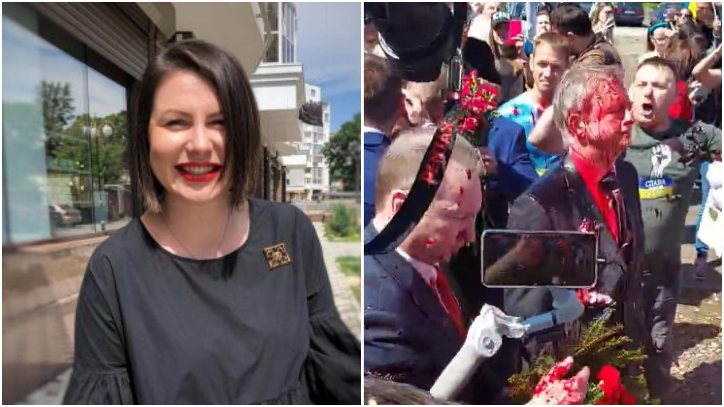 Росіяни оголосили полювання на мене, – активістка, яка облила "кров'ю" посла у Польщі Росіяни оголосили полювання на мене, – активістка, яка облила "кров'ю" посла у Польщі