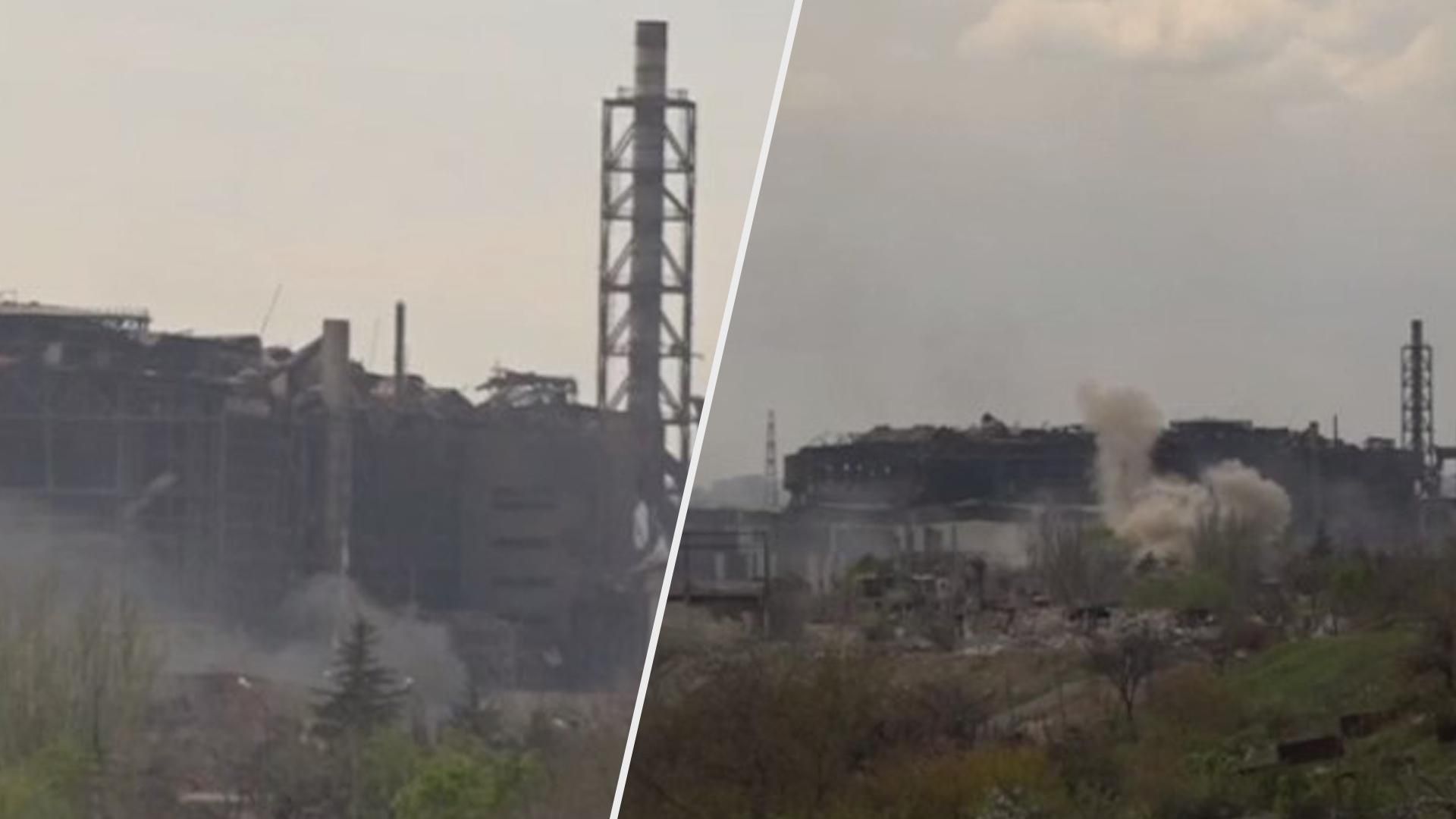 На "Азовсталь" скидають бомбу за бомбою: моторошне відео На "Азовсталь" скидають бомбу за бомбою: моторошне відео