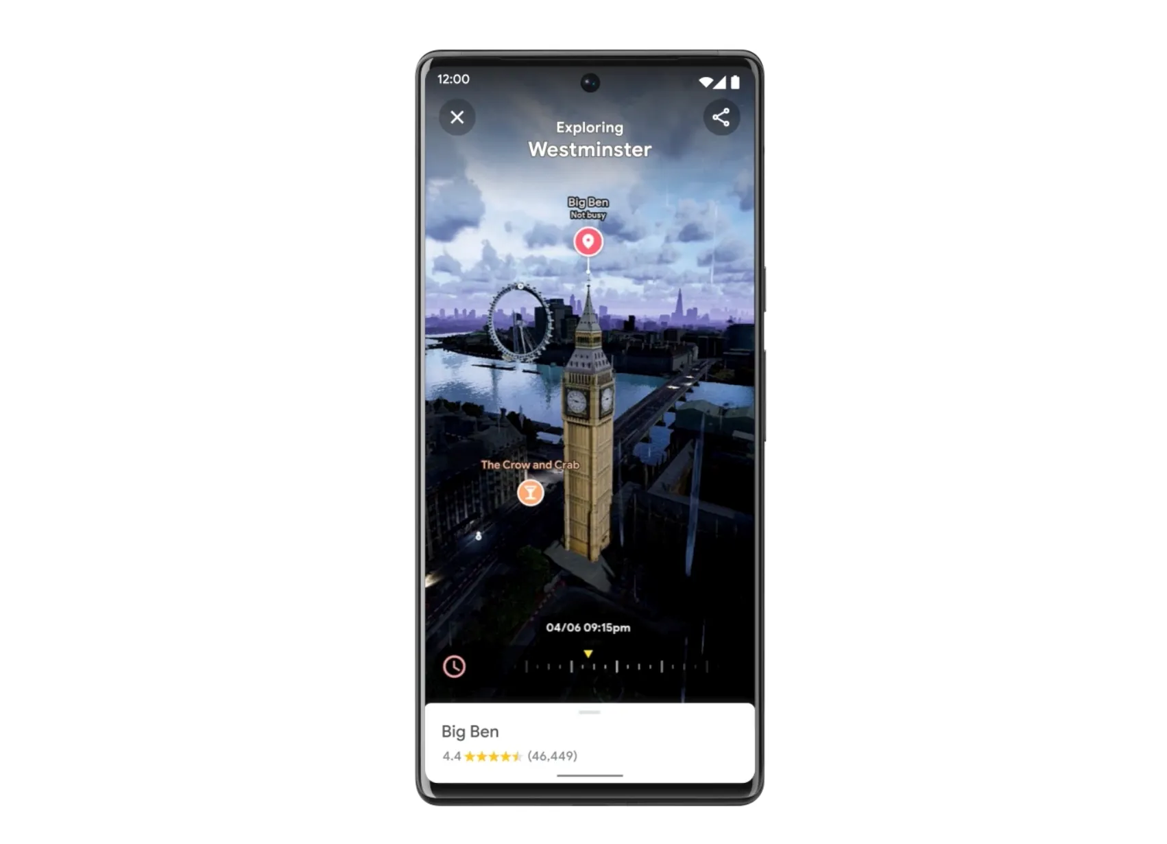 Вестмінстерське абатство у темний час доби на нових Картах Google Вестмінстерське абатство у темний час доби на нових Картах Google