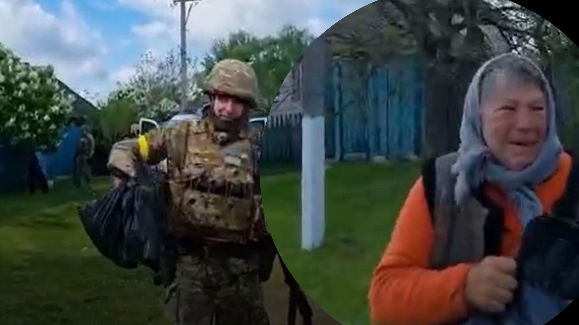 У звільненому Рубіжному на Харківщині жителі зі сльозами зустрічають ЗСУ: щемливе відео