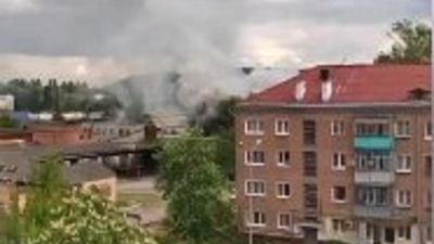 В российском Белгороде снова горит: на этот раз загорелось помещение возле железной дороги