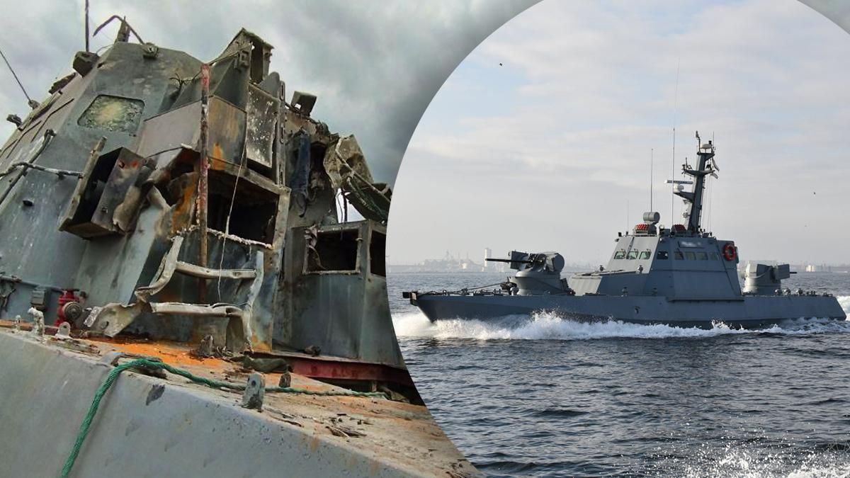 Окупанти підняли з дна український бронекатер "Лубни", який затонув у боях за порт Маріуполя Окупанти підняли з дна український бронекатер "Лубни", який затонув у боях за порт Маріуполя