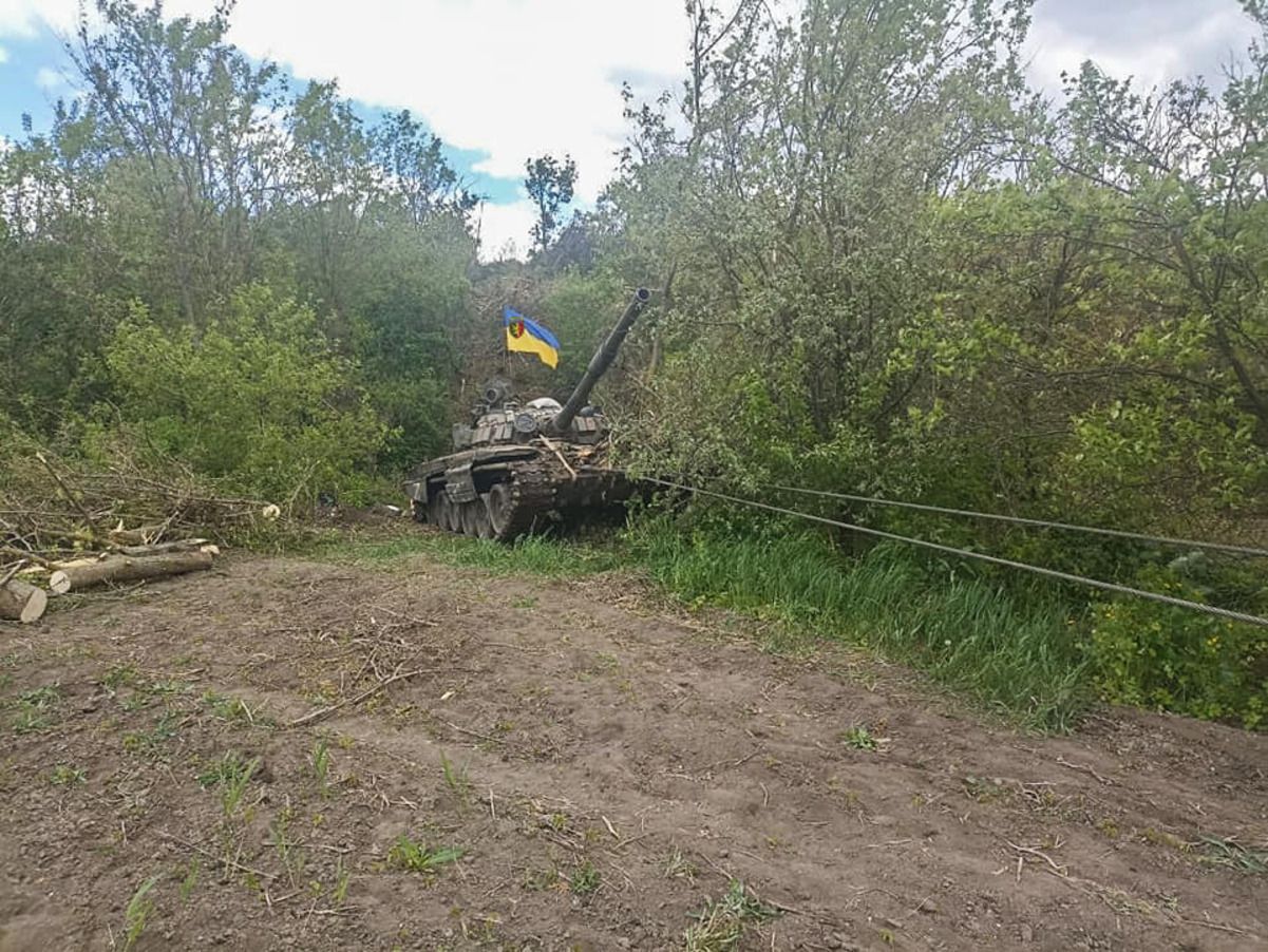 Львовские военные показали трофейный Т-72Б оккупантов, который уже служит ВСУ