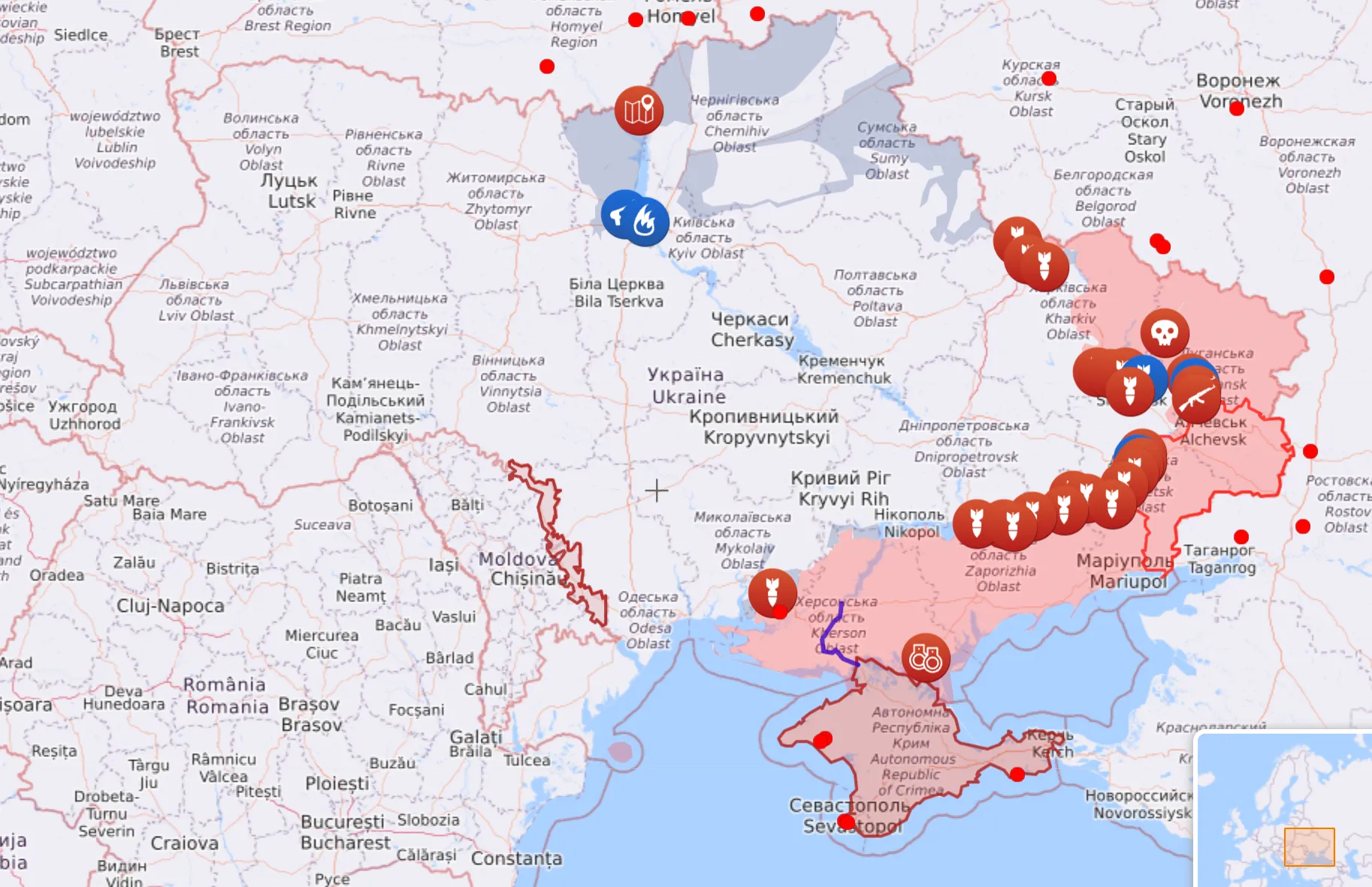 Карта боевых действий на 28 мая