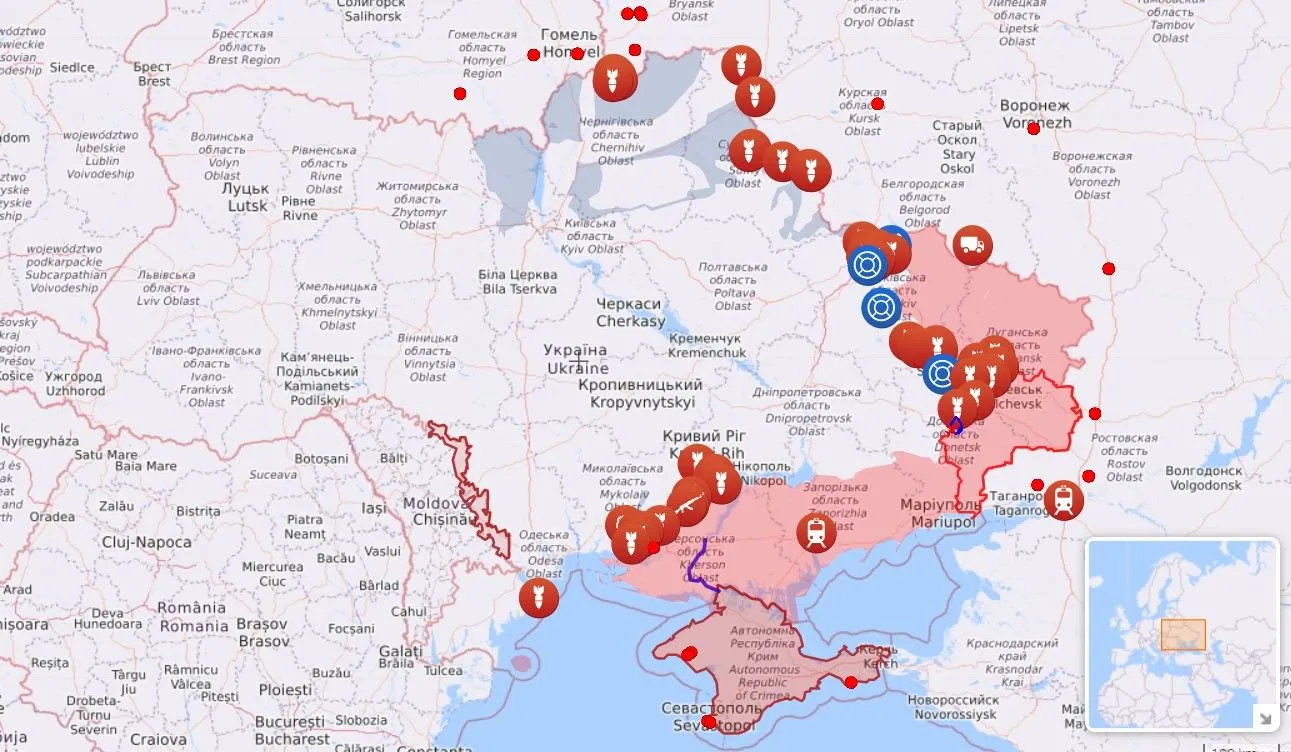 Карта бойових дій станом на 30 травня Карта бойових дій станом на 30 травня