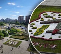 У Києві створили квітник, присвячений легендарному літаку "Мрія"