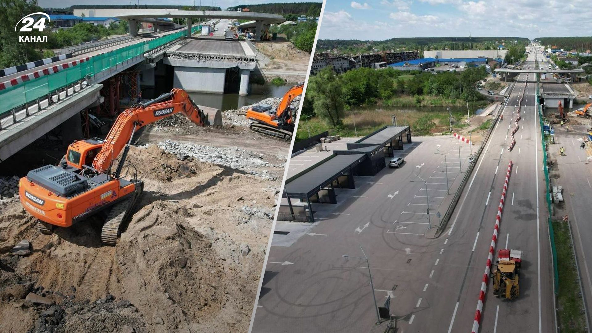 На Житомирській трасі тепер можна їхати вантажівками: відкрили лівий проїзд біля Стоянки