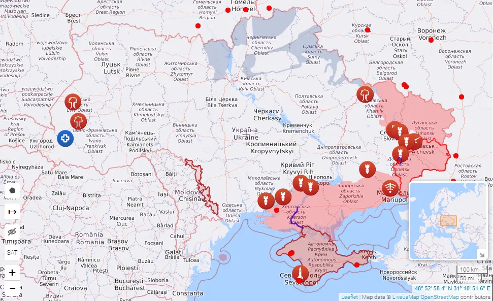 Карта боевых действий Карта боевых действий