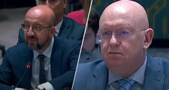 Постпред Росії втік із засідання Радбезу ООН під час потужного виступу очільника Євроради