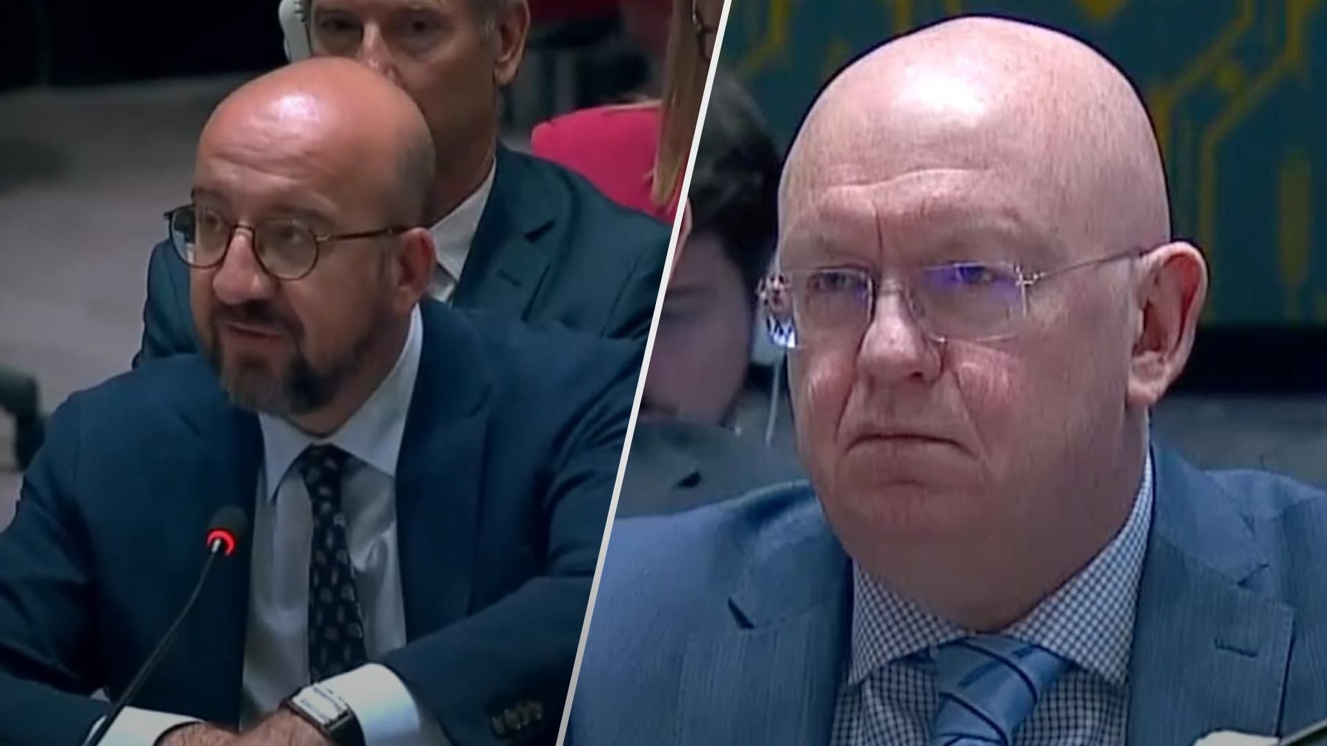 Постпред России сбежал с заседания Совбеза ООН во время мощного выступления главы Евросовета