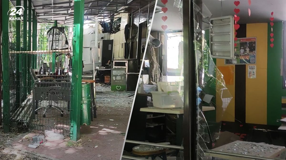 Студентське кафе стало руїною: ексклюзивні кадри наслідків обстрілу Харкова