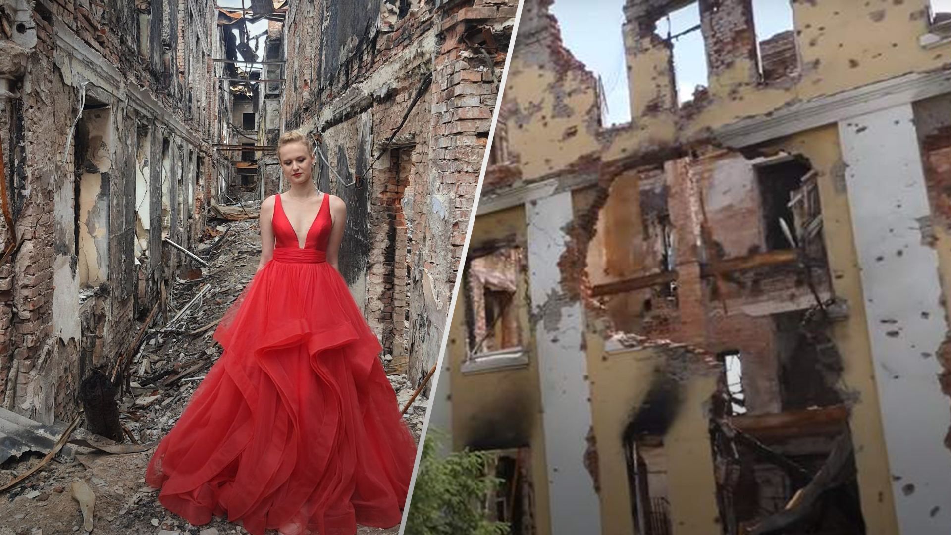 Девушка из Харькова растрогала сеть фото в выпускном платье на руинах школы Девушка из Харькова растрогала сеть фото в выпускном платье на руинах школы