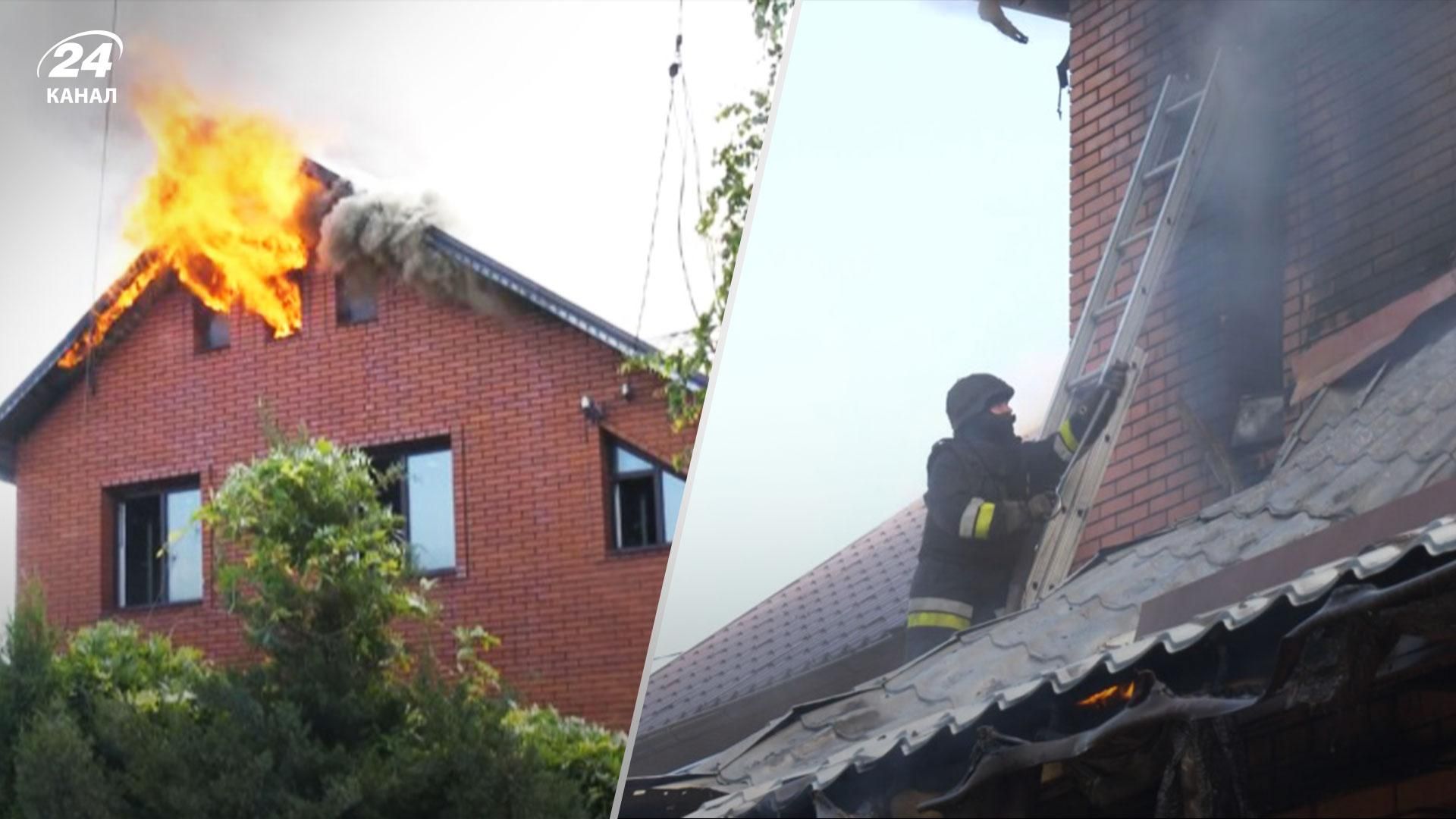 Люди в шоковому стані: жахливі кадри пожежі приватного будинку після атак Росії