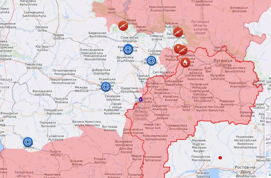 Карта Донбасс Карта Донбасс