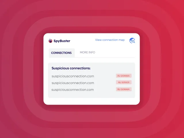 SpyBuster предупредит об опасном соединении