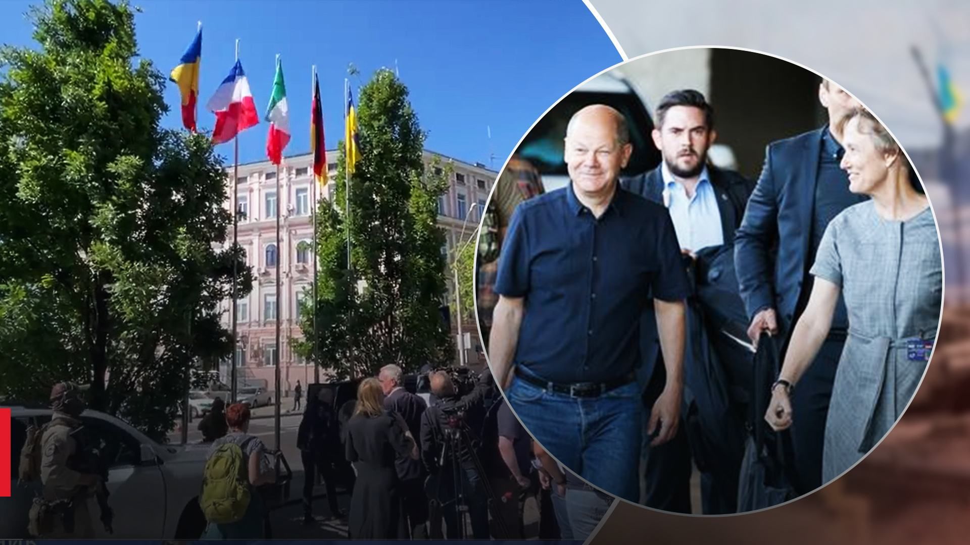 Сирена раздалась, как только Макрон и Шольц заехали в центр Киева: момент попал на видео Сирена раздалась, как только Макрон и Шольц заехали в центр Киева: момент попал на видео